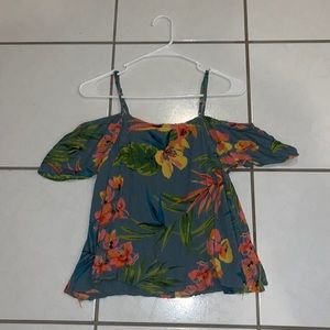 Aqua Billabong Off the Shoulder Top